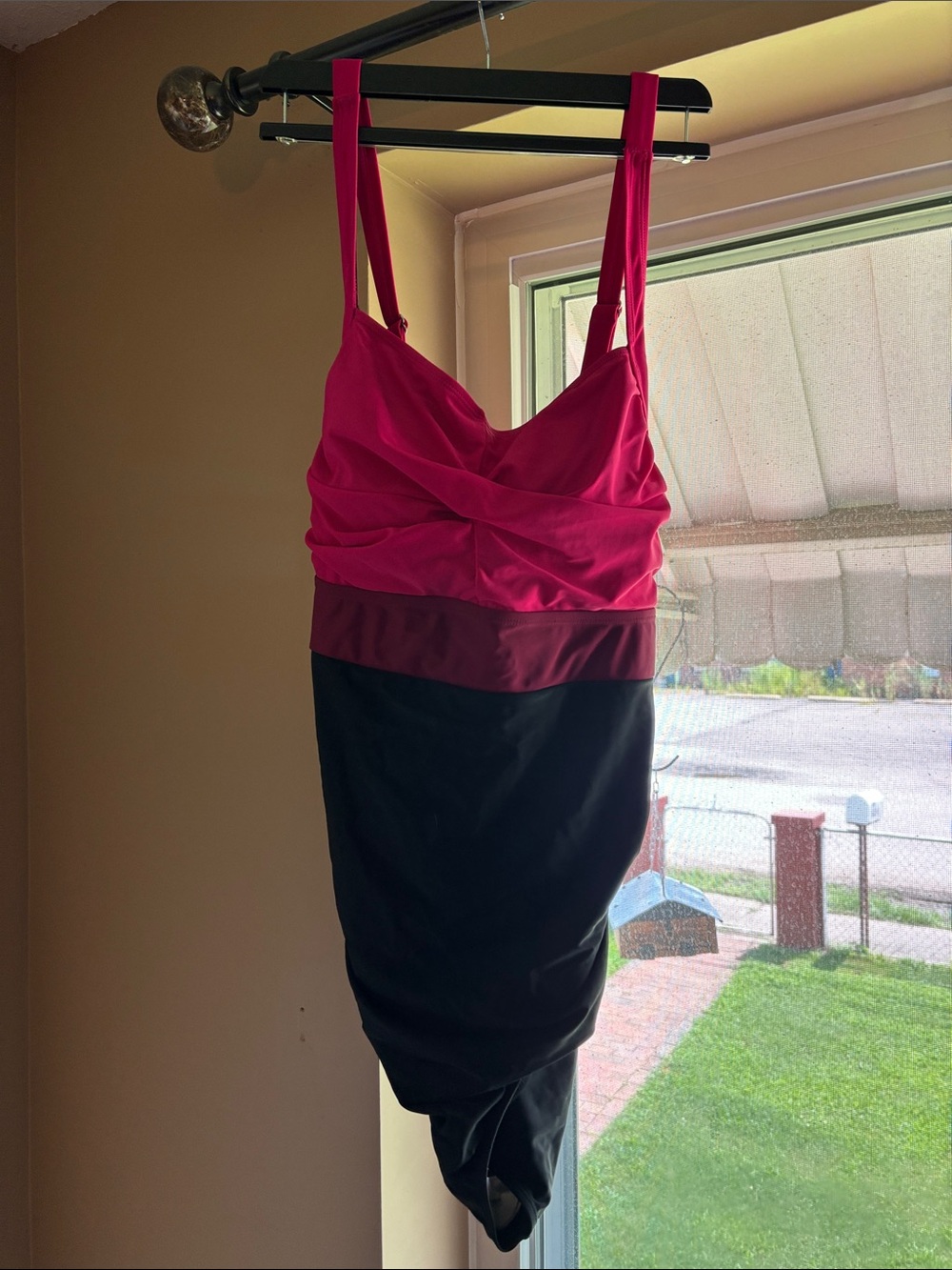 BloomChic Pink and Black One-Piece Swimsuit Size 22-24
